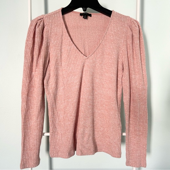 J. Crew Tops - JCrew Puff Sleeved Soft Rib V-Neck